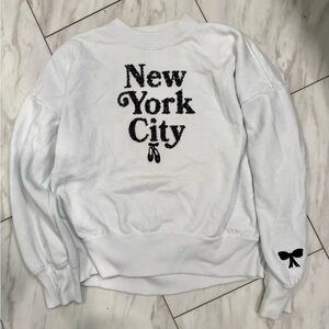 Abercrombie Kids White Sweatshirt with Black Sequin Detail